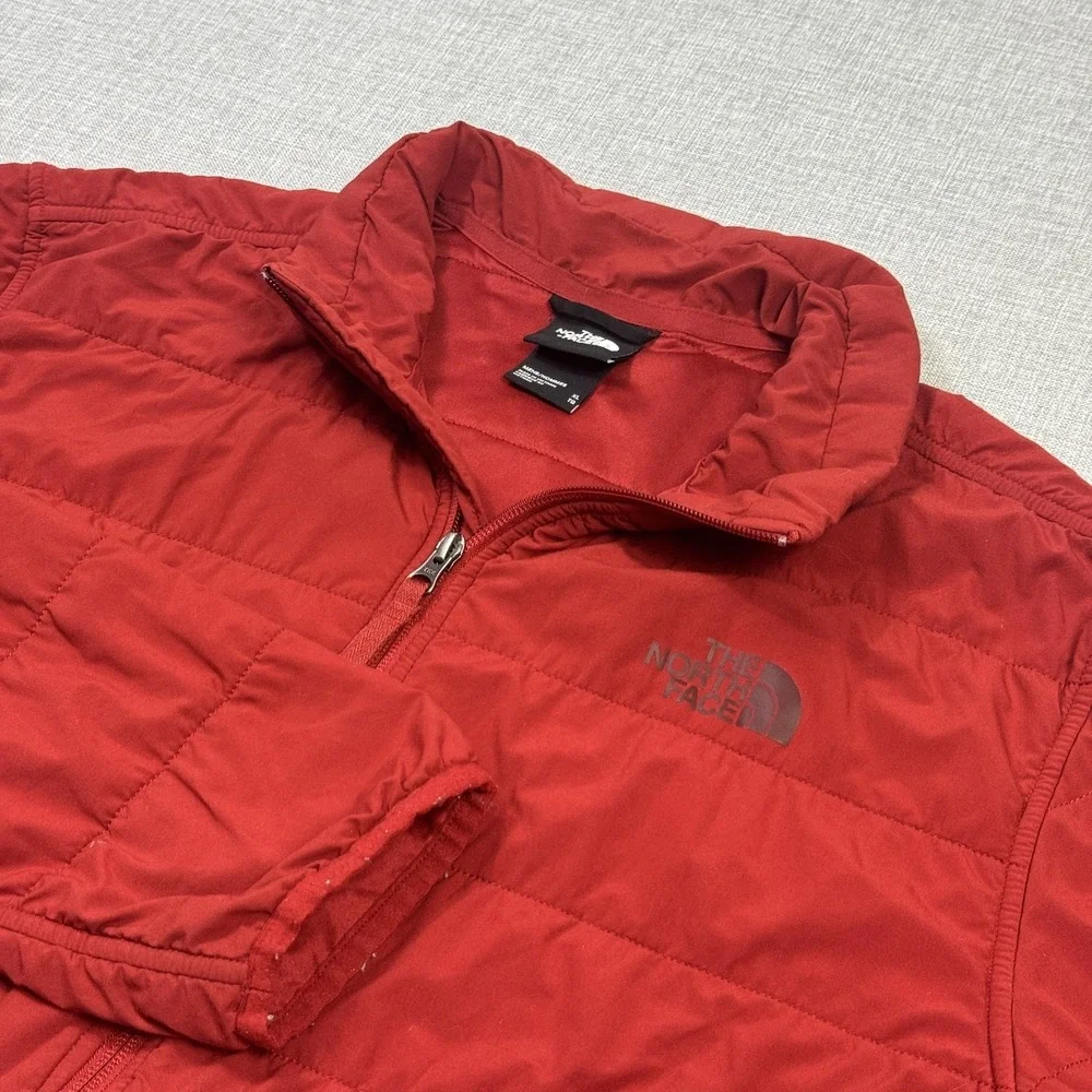The North Face Jacket Mens‎ XL Red Puffer Insulated Quilted Short Zip Pockets